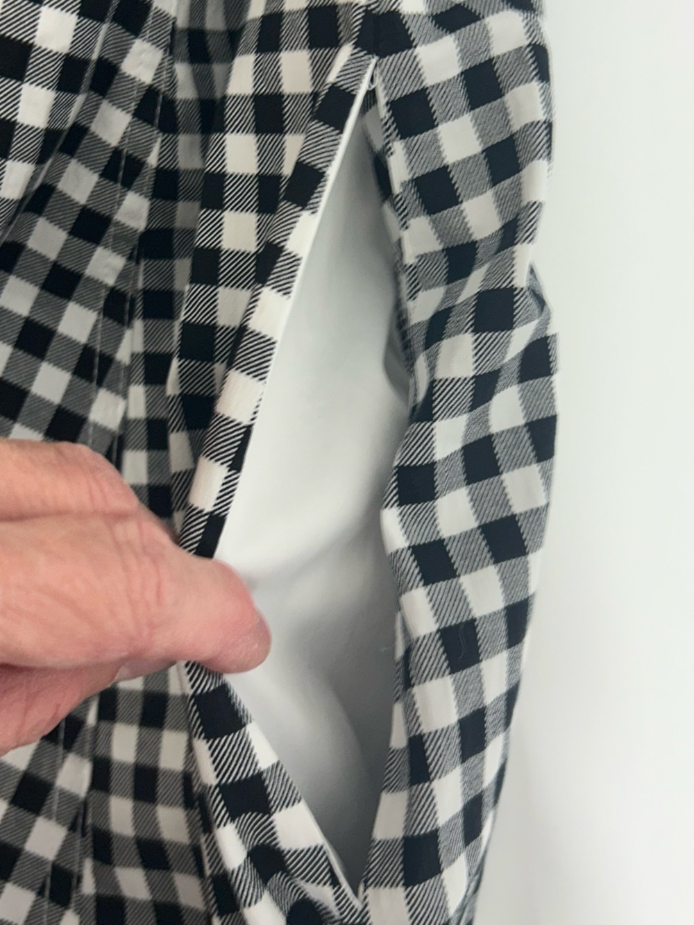 Avec Les Filles Black & White Gingham Sweetheart Lined Midi Zipper Dress Size 14 - Picture 16 of 16